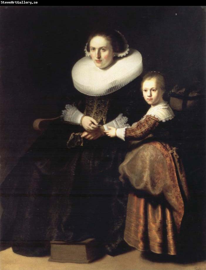 REMBRANDT Harmenszoon van Rijn Susana van Collen,Wife of Jean Pellicorne,and Her daughter Eva